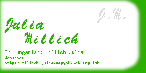 julia millich business card